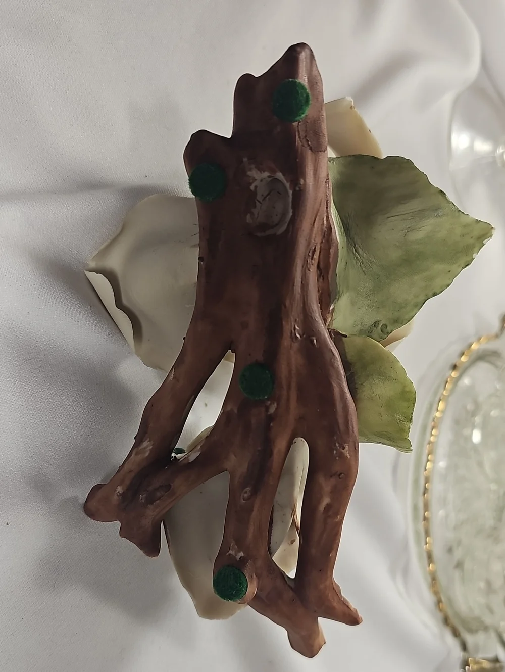 Capodimonte Handcrafted Porcelain Roses Figurine, Napoleon Factory, Italy